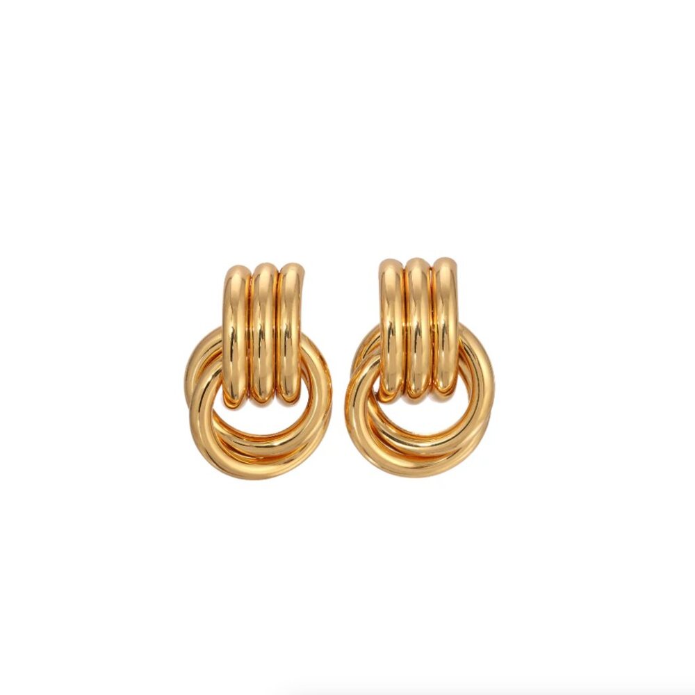 Heaven Mayhem Mini Knot Gold Earrings